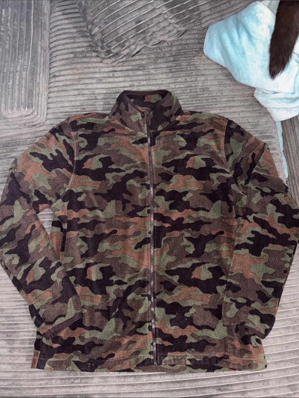 Sonoma Men's Camouflage Full-Zip Jacket in Green and Brown